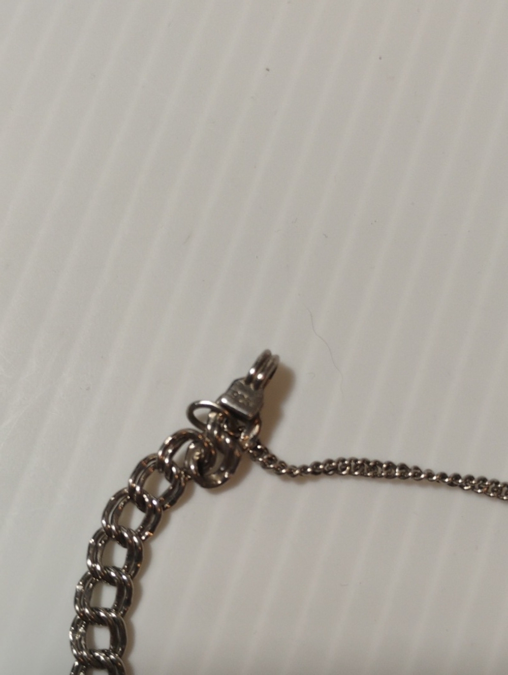 James Avery Double Curb Chain Charm Bracelet Approx 7" + - Picture 3 of 3